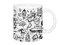 11OZ White Ceramic Sublimation Mug with Round Handle