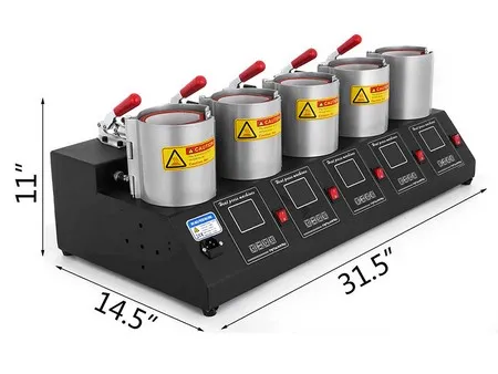5-in-1 Mug Heat Press (Multi-Station Mug Press)
